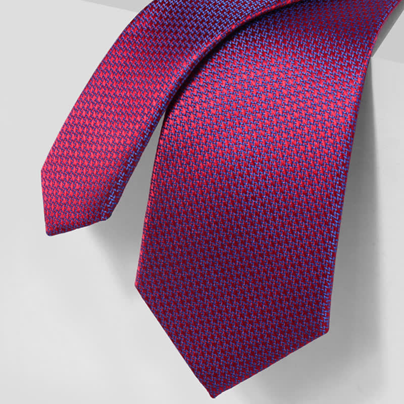 2Pcs Men's Noble Violet Red Gradient Necktie Set - image 5