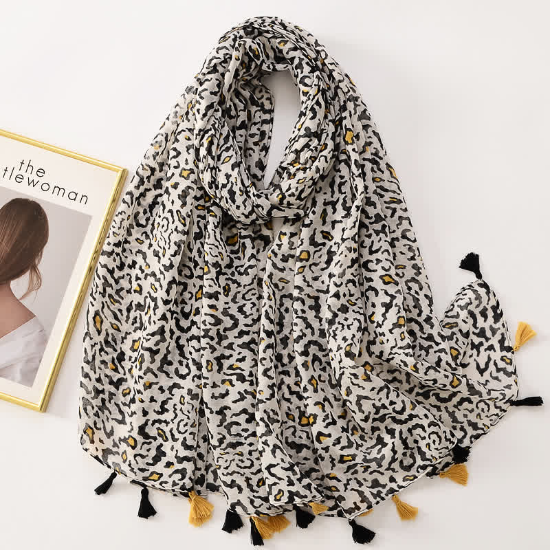 Women's Thin Lovely Butterfly Floral Tassel Scarf - Style #17 - image 22