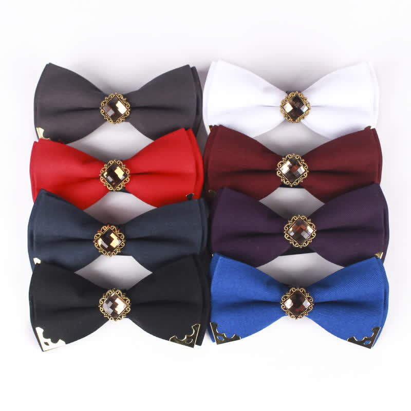 Men's Gem Golden Edge Cotton Bow Tie - image 0