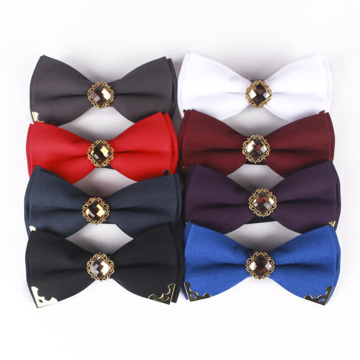 Men's Gem Golden Edge Cotton Bow Tie - image 0