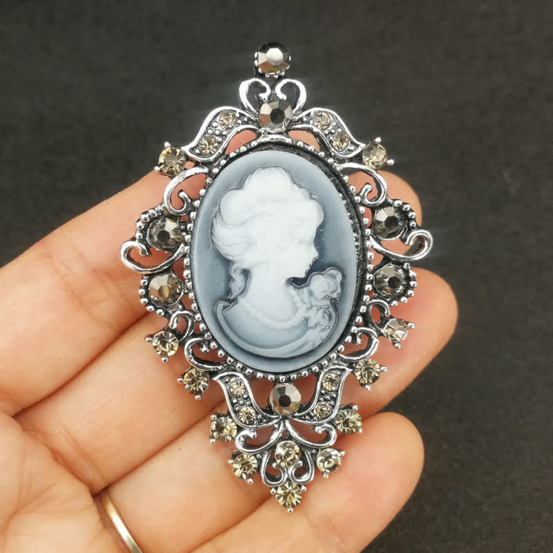 Women's Palace Beauty Queen Cameo Brooch - image 1