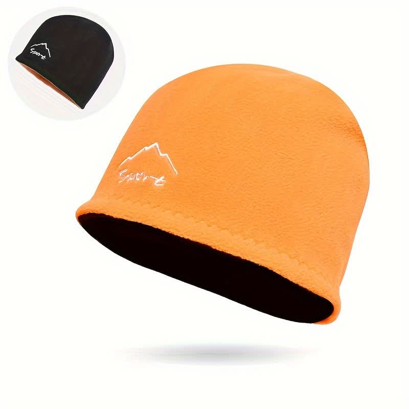 Windproof Polar Fleece Reversible Warm Hat - Yellow - Adjustable (21 5/8"-23 5/8") - image 6