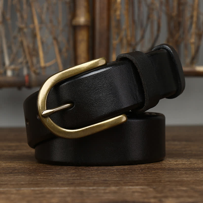Men's Casual Smooth Glossy Leather Belt - image 10