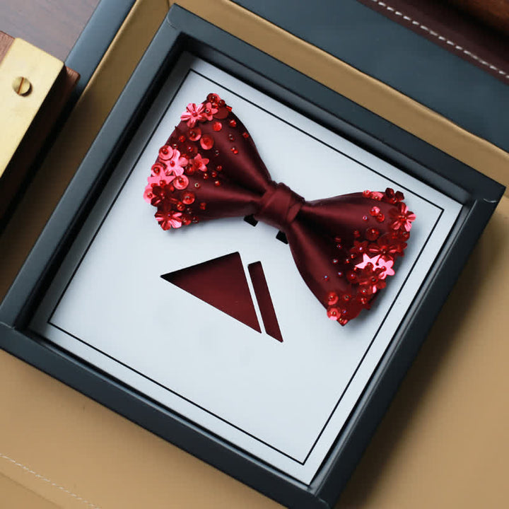 Men's Sequin Flourishing Bow Tie Pocket Square - Bow Tie & Pocket Square - image 6