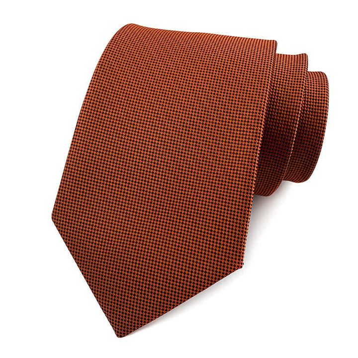 Men's Simple Solid Color Skinny Necktie - Rusty - image 15