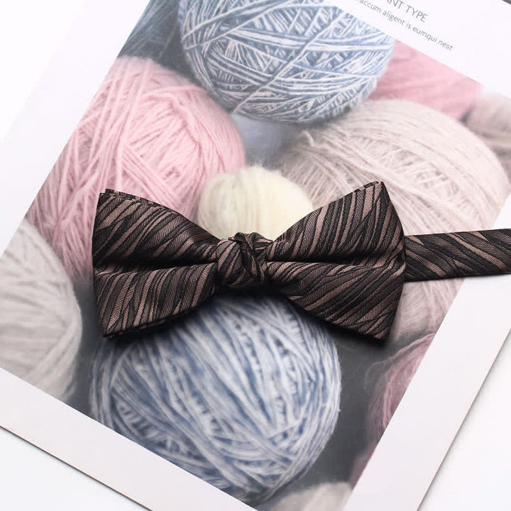 Men's Antique Yarn-dyed Jacquard Bow Tie - # 7 - image 10
