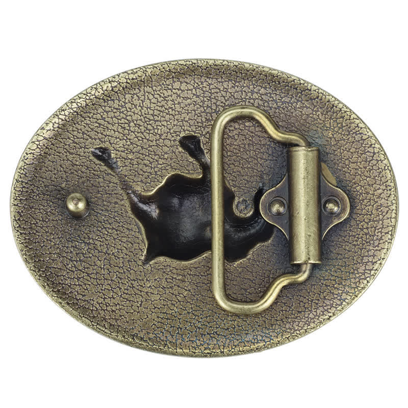 Men's DIY Cowboy Bullfighter Buckle Leather Belt - image 1