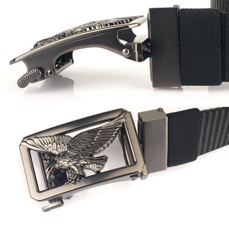 Men's Soaring Hawk Eagle Double-Sided Nylon Belt - image 4