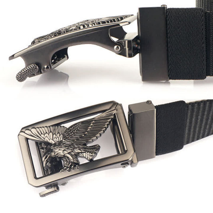 Men's Soaring Hawk Eagle Double-Sided Nylon Belt - image 4
