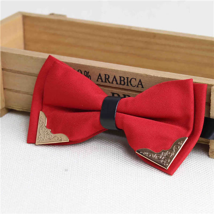 Men's Classic Metal Gold Bow Tie - image 17