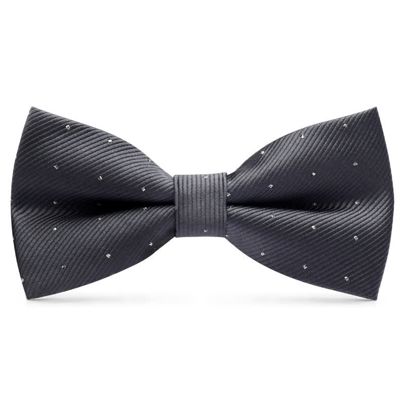 Men's Polka Dotted Formal Tuxedo Bow Tie - Gray - image 0