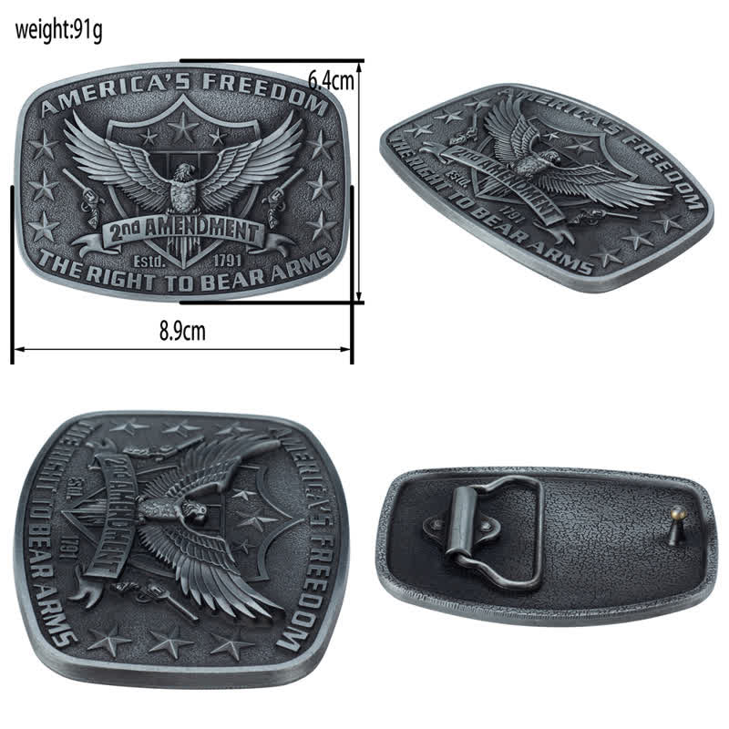 Men's Retro Eagle America's Freedom Leather Belt - image 5