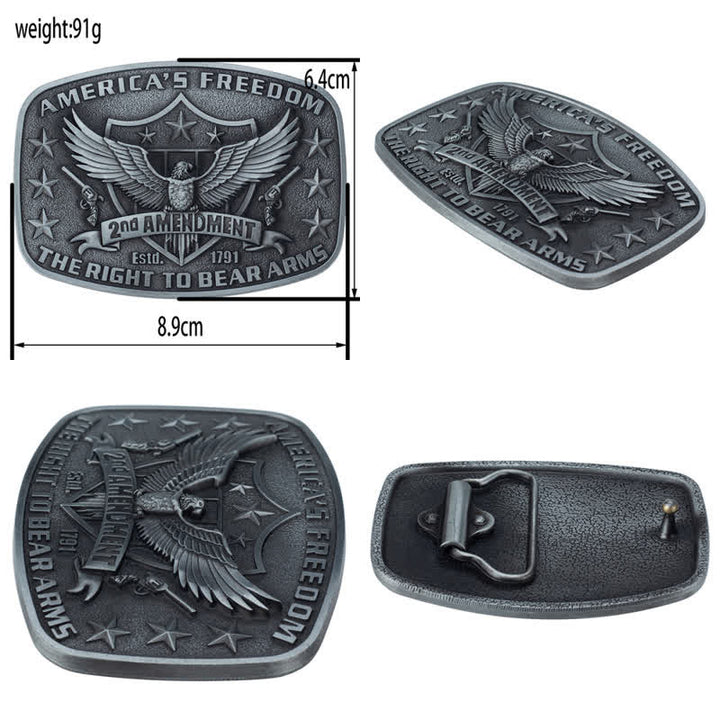 Men's Retro Eagle America's Freedom Leather Belt - image 5