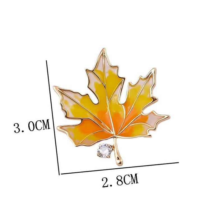 Women's Autumn Gold Maple Leaf Brooch - image 8