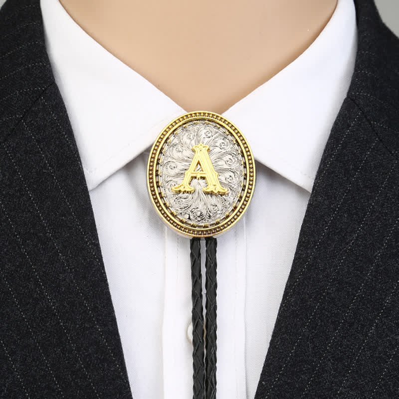 Western Cowboy Shirt Accessory Alphabet A To Z Bolo Tie - image 1