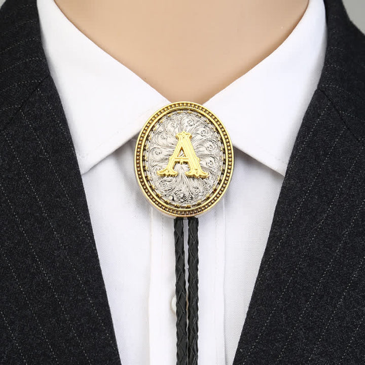 Western Cowboy Shirt Accessory Alphabet A To Z Bolo Tie - image 1