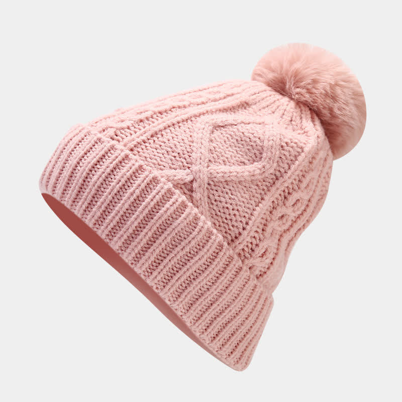 3Pcs Women's Cable Knitted Hat Scarf Fingerless Mittens Set - image 1