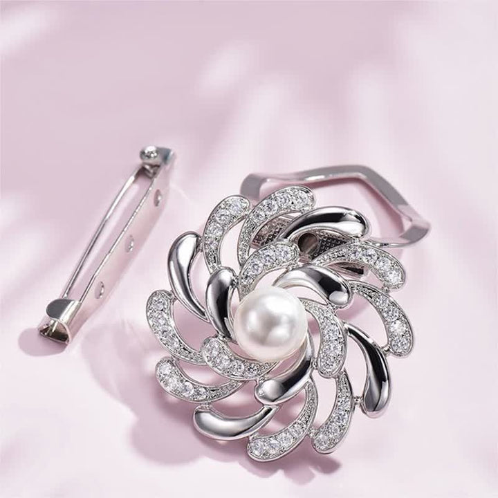 Women's Chrysanthemum Floral Buckle Brooch - image 5