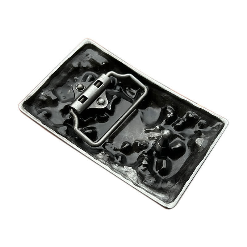 Men's DIY Skull Ace of Spades Buckle Leather Belt - image 1