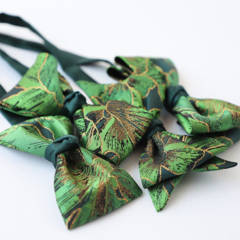 Men's Green Series Gold Tone Koi Bow Tie - image 15