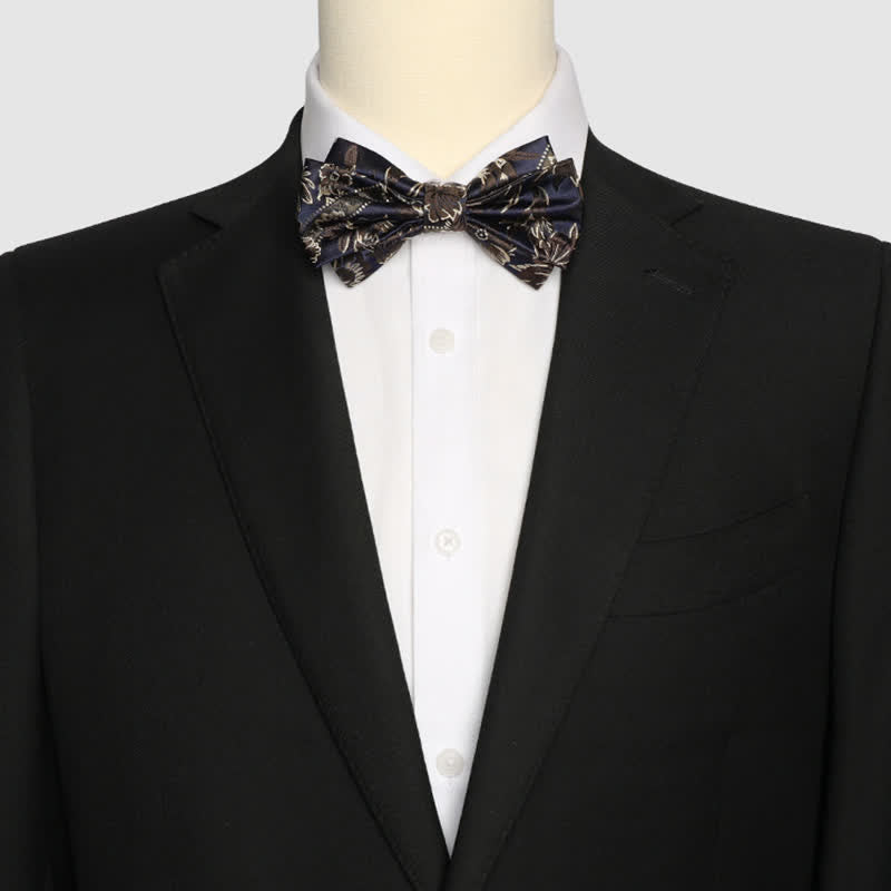 Men's Harmony Irises Cherry Blossom Floral Bow Tie - image 8