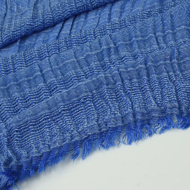 Men's Versatile Diamond Plaid Raw Edge Scarf - image 2
