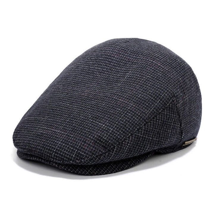 Sport Ivy Flat Cap with Earflap Beret - Gray Grid - Adjustable (about 22"-23 5/8") - image 8