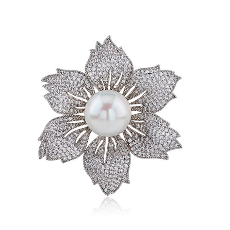 Women's Bright Pearl Luxury Bauhinia Brooch - image 10