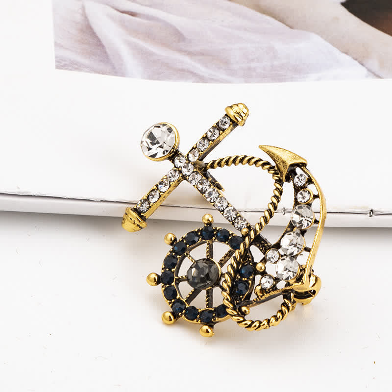 Men's Helmsman Navy Anchor Brooch - image 7