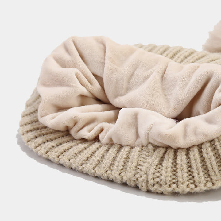 3Pcs Women's Cable Knitted Hat Scarf Fingerless Mittens Set - image 7