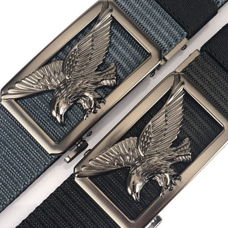 Men's Soaring Hawk Eagle Double-Sided Nylon Belt - image 2