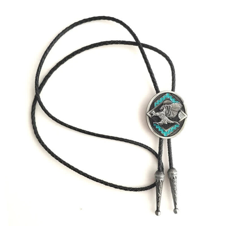 Native Western Vintage Tribal Flying Eagle Bolo Tie - image 2