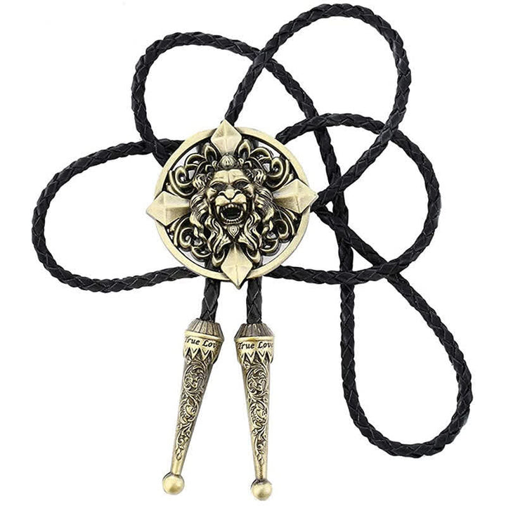 Novelty Animal Shape Howling Lion Bolo Tie - image 5