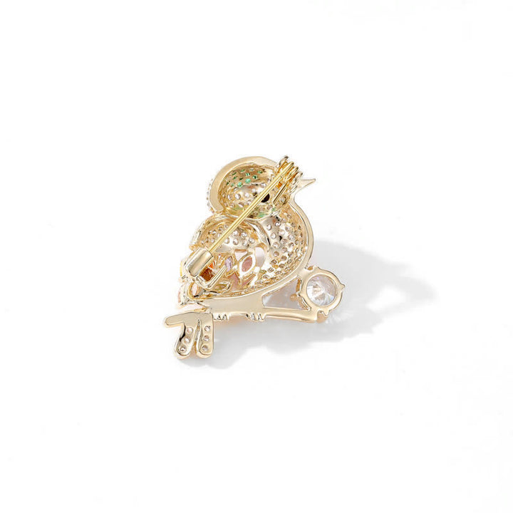 Women's Magpie Branch Zircon Brooch - image 5