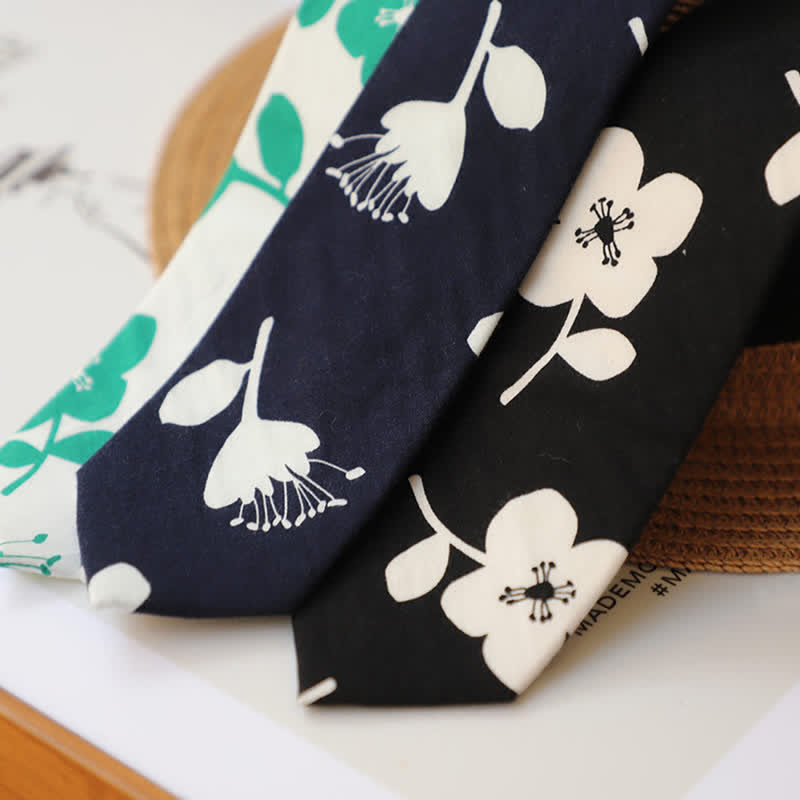 Men's Elegant Floral Skinny Necktie - image 2