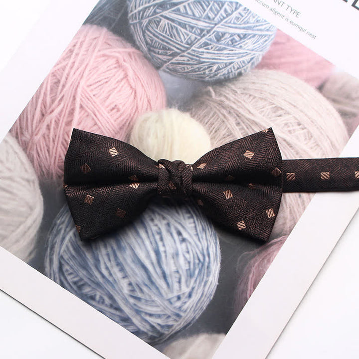 Men's Antique Yarn-dyed Jacquard Bow Tie - # 21 - image 24