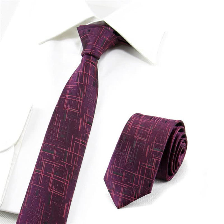 Men's Cool Modern Dazzeling Line Slim Necktie - image 8