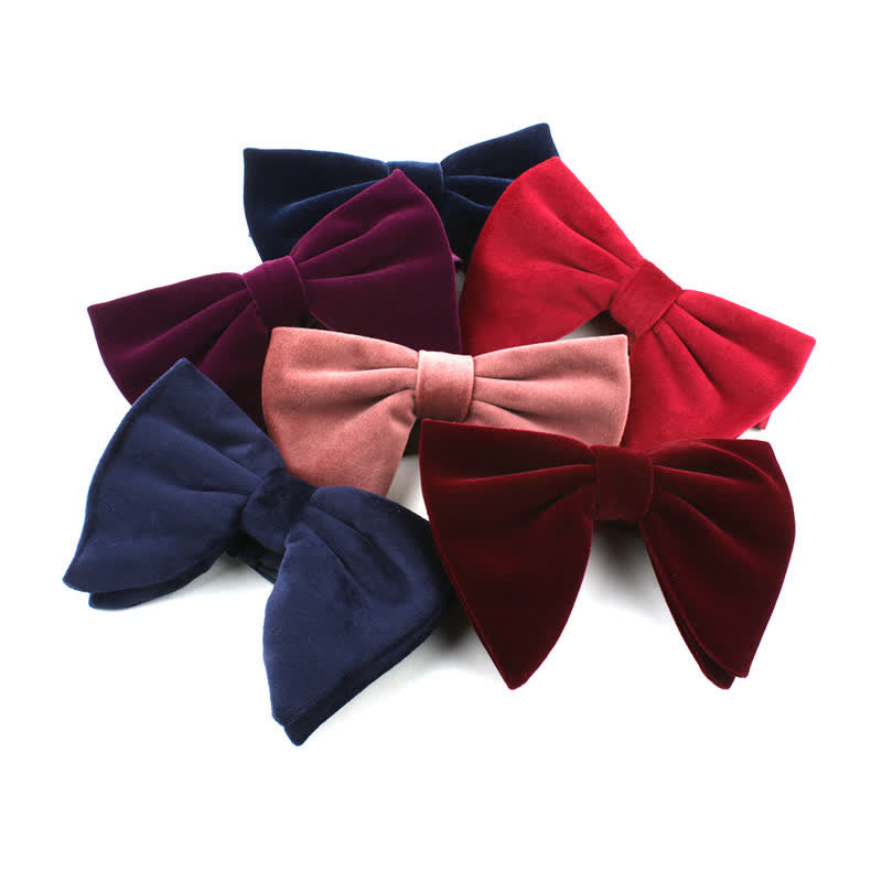 Men's Gentleman Oversize Droopy Velvet Bow Tie - image 3