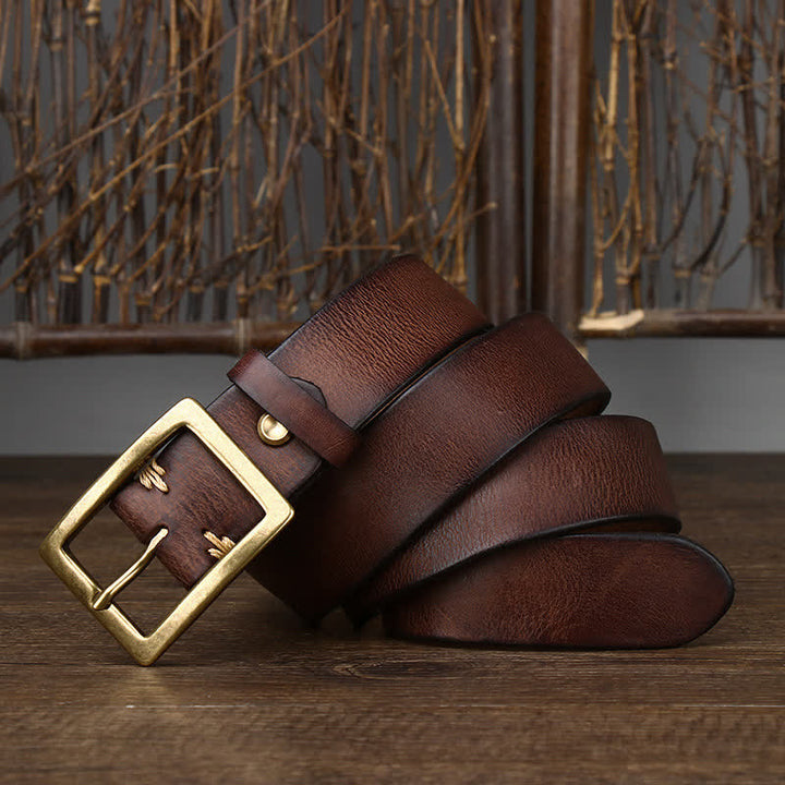 Men's Vintage Distressed Wrinkle Belt - image 3