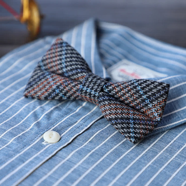 Men's Simple Tweed Wool Blend Bow Tie - # 19 - image 21
