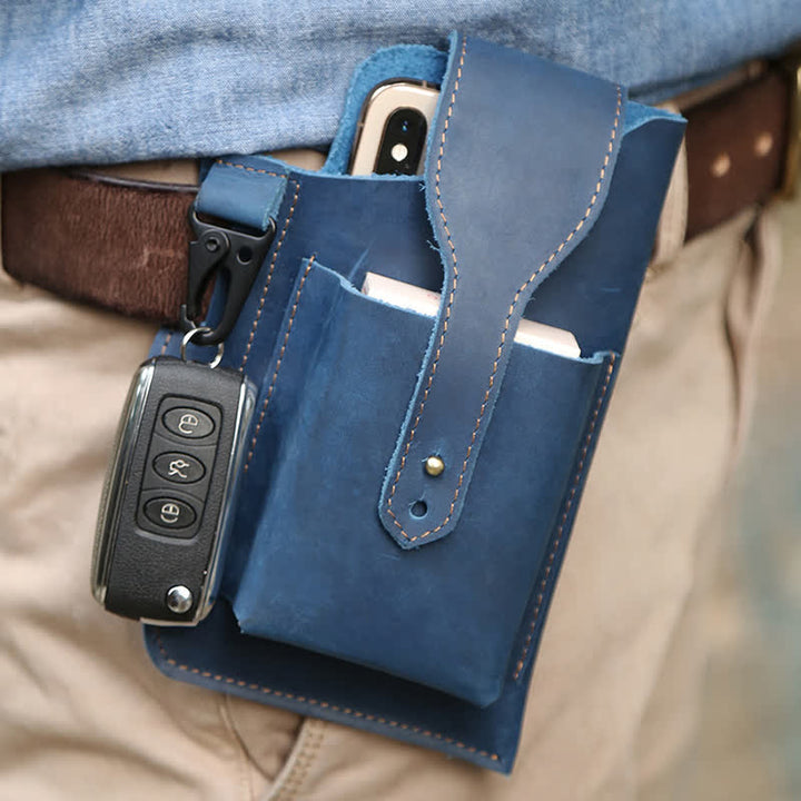 Minimalist Phone Crazy Horse Leather Belt Bag - image 23