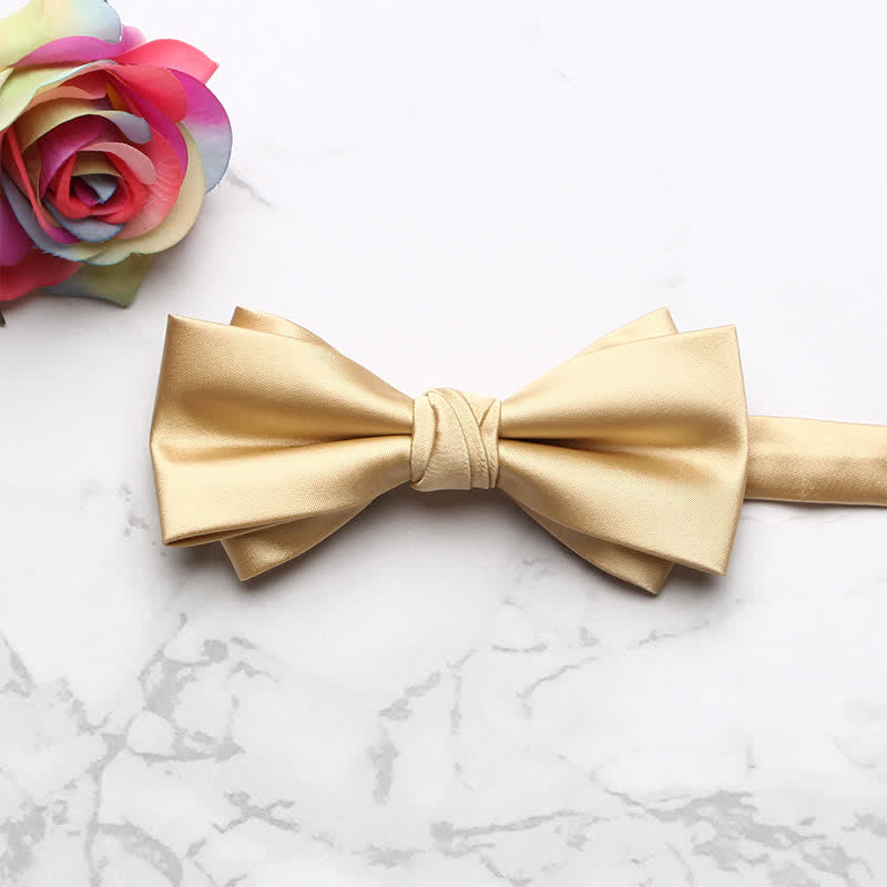 Men's Classic Party Evening Bow Tie - Yellow - image 4