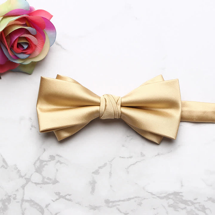 Men's Classic Party Evening Bow Tie - Yellow - image 4