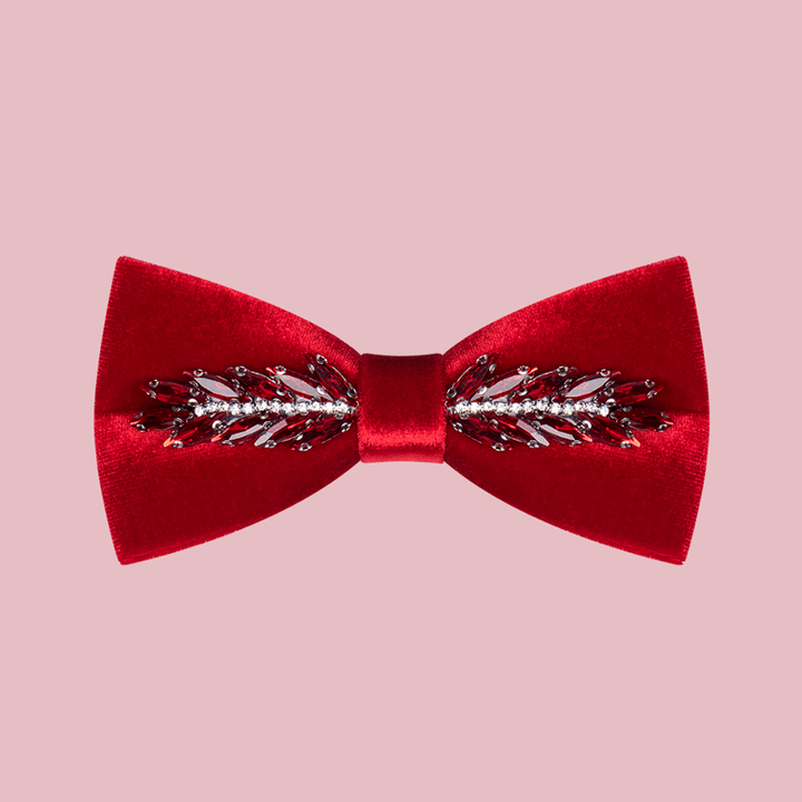 Men's Witty Crystal Velvet Bow Tie - image 12