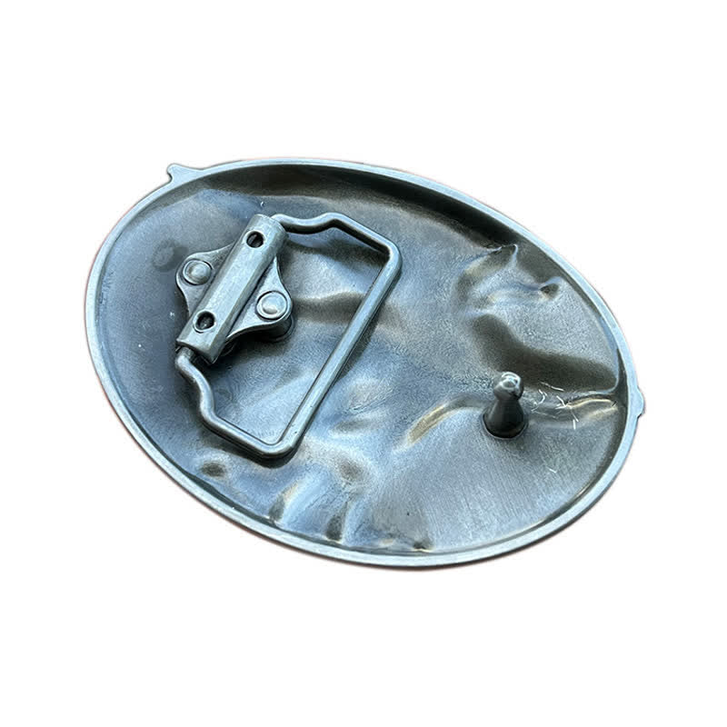 Men's DIY Eagle On Stone Buckle Leather Belt - image 1