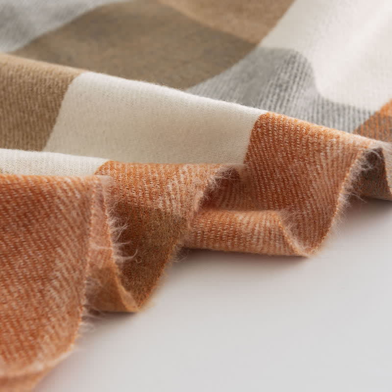 Women's Classy Plaid Imitation Cashmere Scarf - image 8