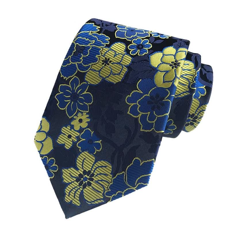 3Pcs Men's Blooming Flowery Necktie Set - image 3