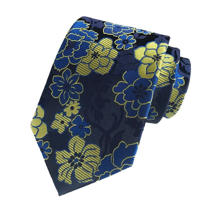 3Pcs Men's Blooming Flowery Necktie Set - image 3