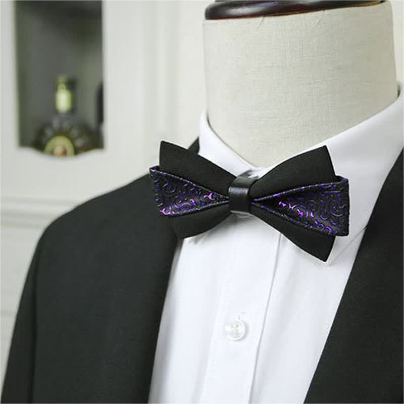Men's Flame PU Leather Bow Tie - image 3