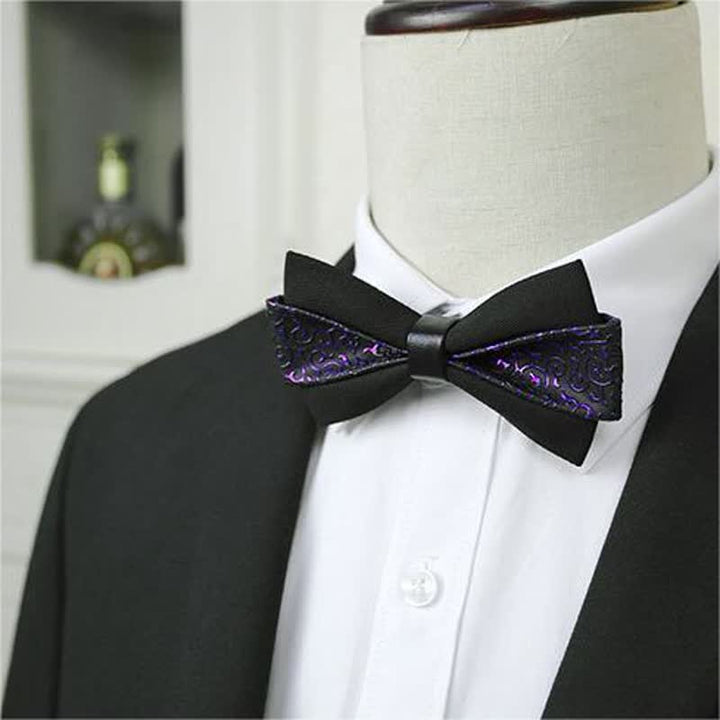 Men's Flame PU Leather Bow Tie - image 3
